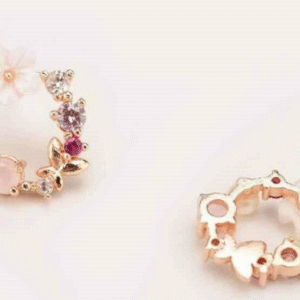 Golden Plated Flower Pearl Tops for Women Casual Formal Party Golden