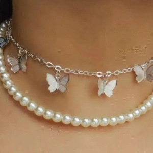 Silver Plated 2 Layered Choker for Women with Elegant Design Silver