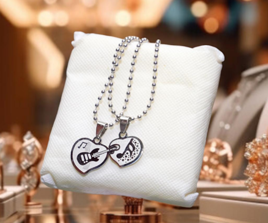 Silver Plated Heart Design Pendant with Elegant Finish Silver