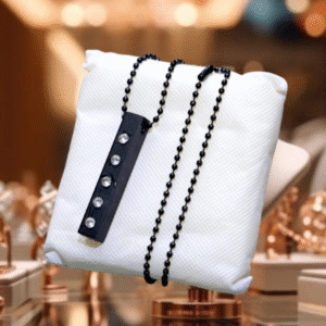 Resin Polish Stainless Steel Pendant for Men with Bold Finish Black