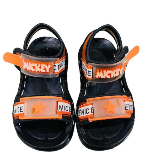 Rubber Casual Sandals for Kids with Pure Rubber Upper Orange