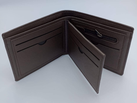 Leather Wallet for Men with Six Card Pockets and Assorted Color Combination