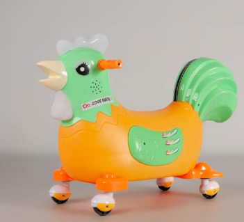 Plastic Kid's Riding Closter for Unisex with Music and Lights Pink Green