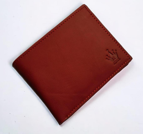 Textured Leather Bi-Fold Wallet for Men with 2 Year Leather Warranty Maroon
