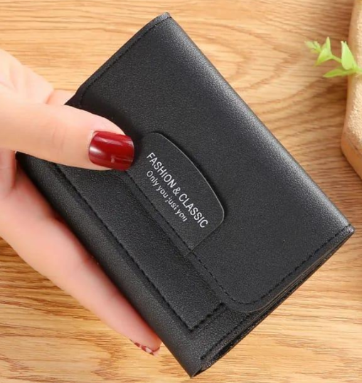 PU Tri-Fold Coin Wallet for Women with Stylish Slim Design Multicolor