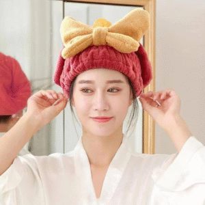 Wool Hair Dryer Cap Towel for Women with High Water Absorbance Multicolor