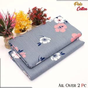 Cotton Printed Shirt with Printed Trouser 2 Pcs Grey