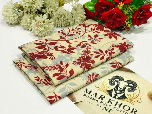 Polo Cotton Printed Shirt with Printed Trouser 2 Pcs Red