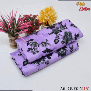 Cotton Printed Shirt with Printed Trouser 2 Pcs Purple