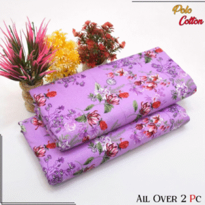 Cotton Printed Shirt with Printed Trouser 2 Pcs Purple