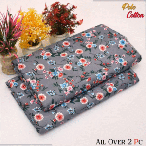 Cotton Printed Shirt with Printed Trouser 2 Pcs Grey