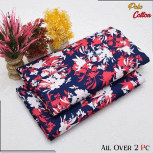 Cotton Printed Shirt with Printed Trouser 2 Pcs Blue