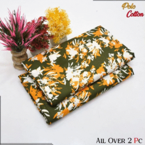 Cotton Printed Shirt with Printed Trouser 2 Pcs Green