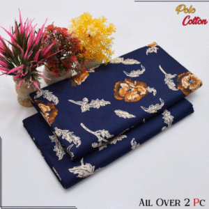 Polo Cotton Printed Shirt with Printed Trouser – 2 Pcs, Blue